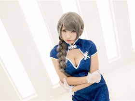 中華娘娘之Blue蓝色旗袍与美腿高跟