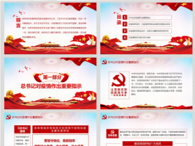 学习习总书记贯彻落实重要会议精神坚决打赢肺炎病毒阻击战PPT模板